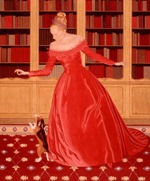 Nainen ja koira (&auml;l&auml; nuolaise ennen kuin tipahtaa) (&copy; Leonora Fredriksson)